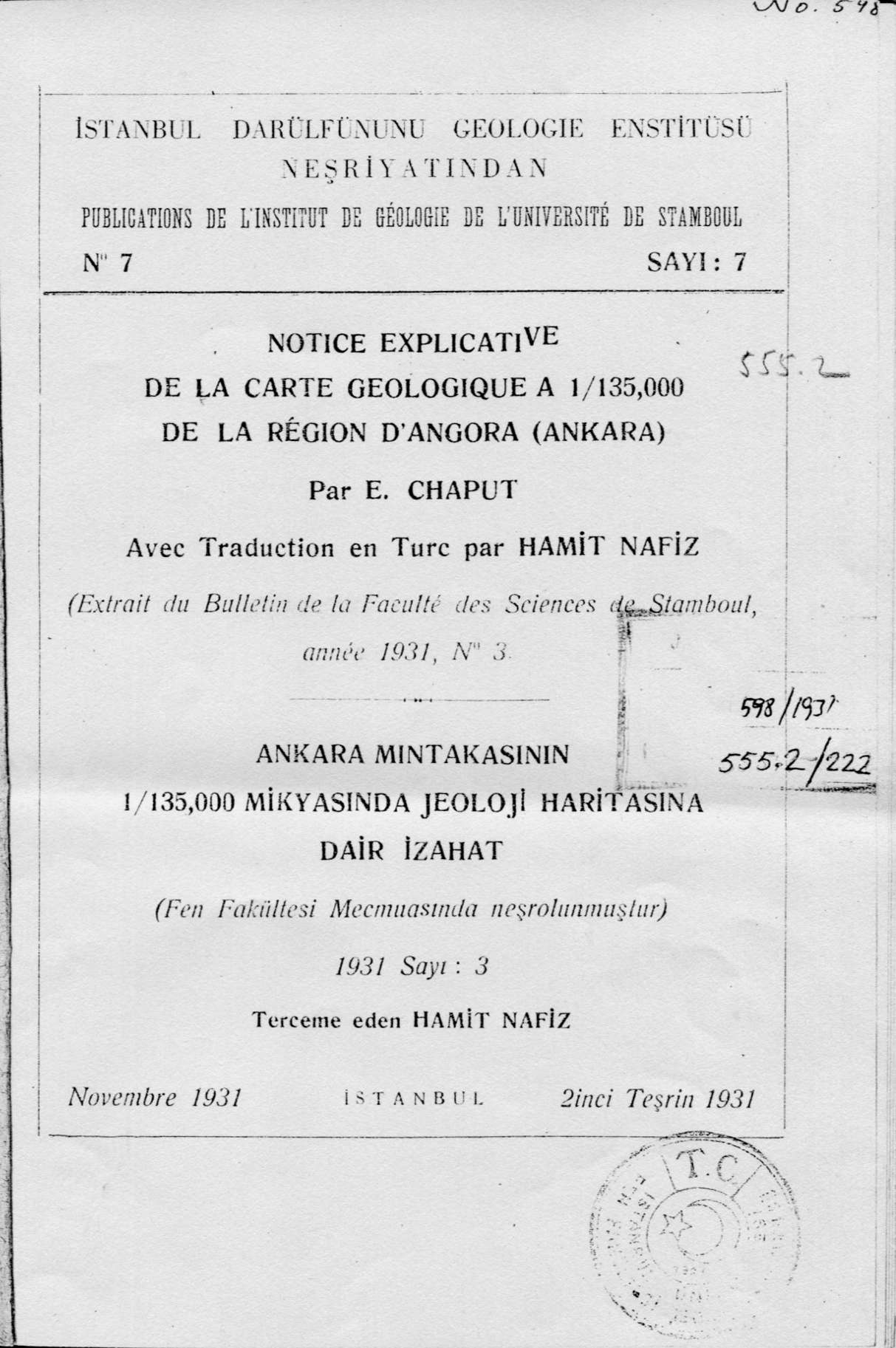 1931 notice arte ank