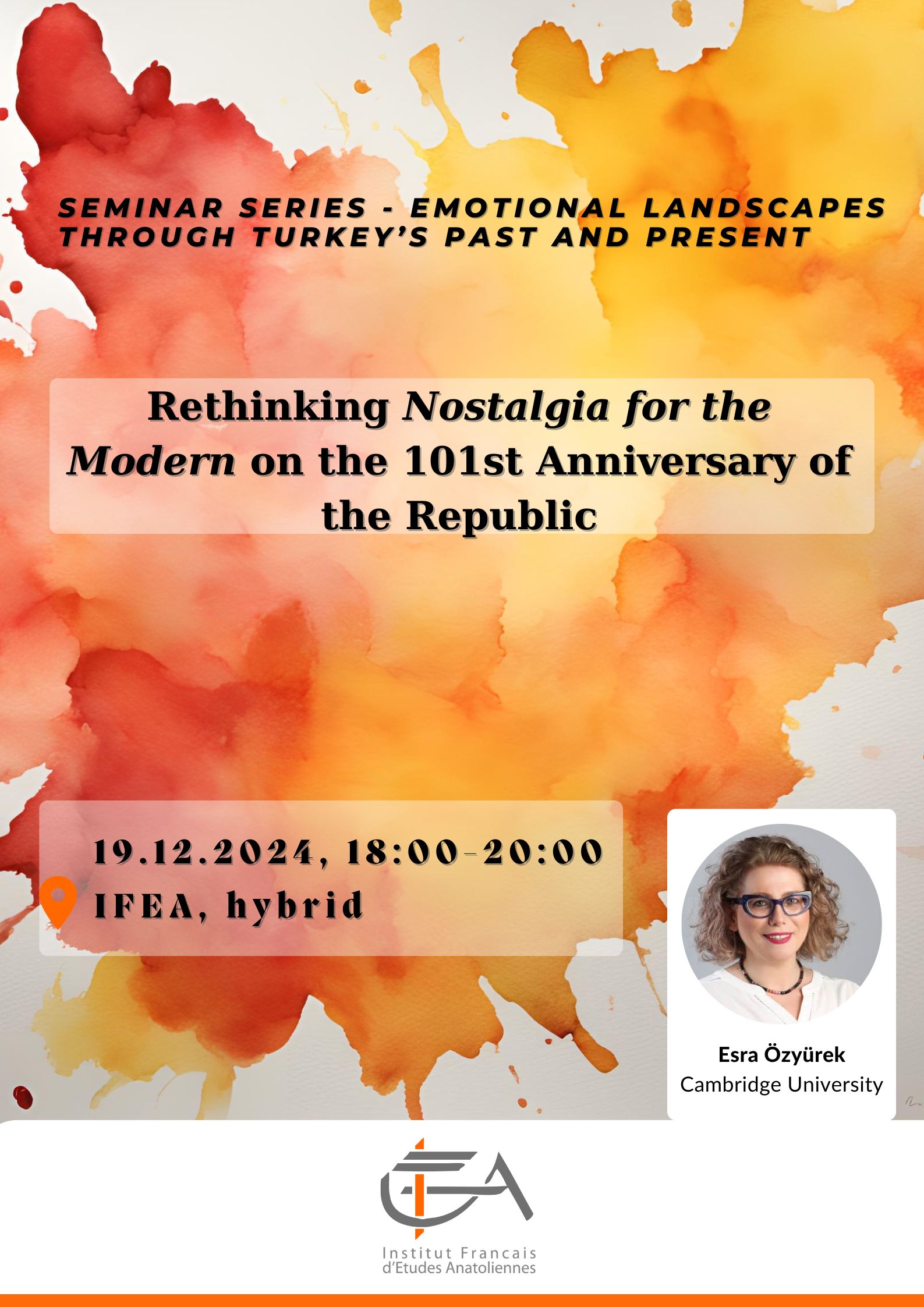 Seminar - Emotional Landscapes Through Turkey’s Past and Present