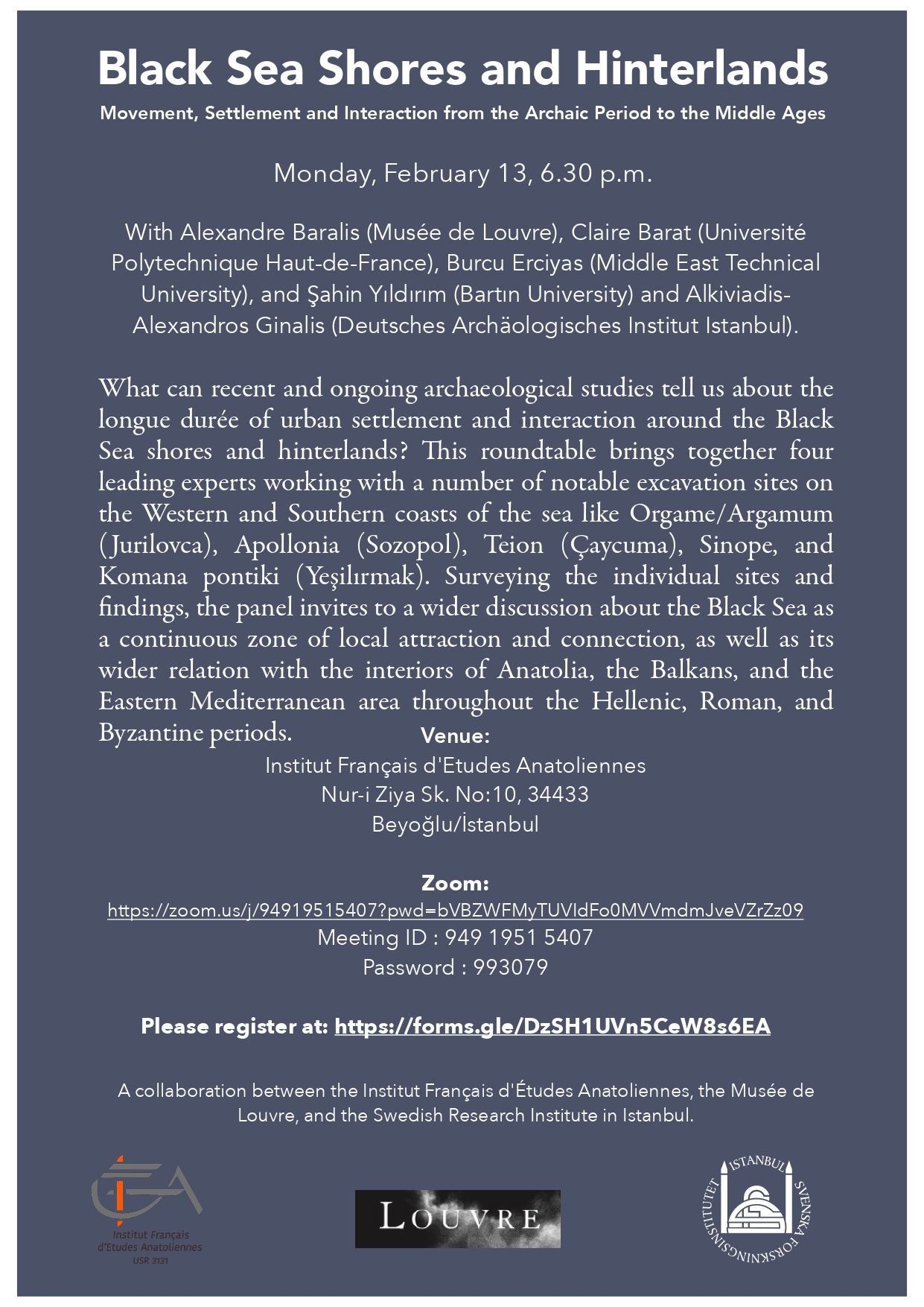 ANNULÉ - Black Sea Shores and Hinterlands: Movement, Settlement and Interaction from the Archaic period to the Middle Ages