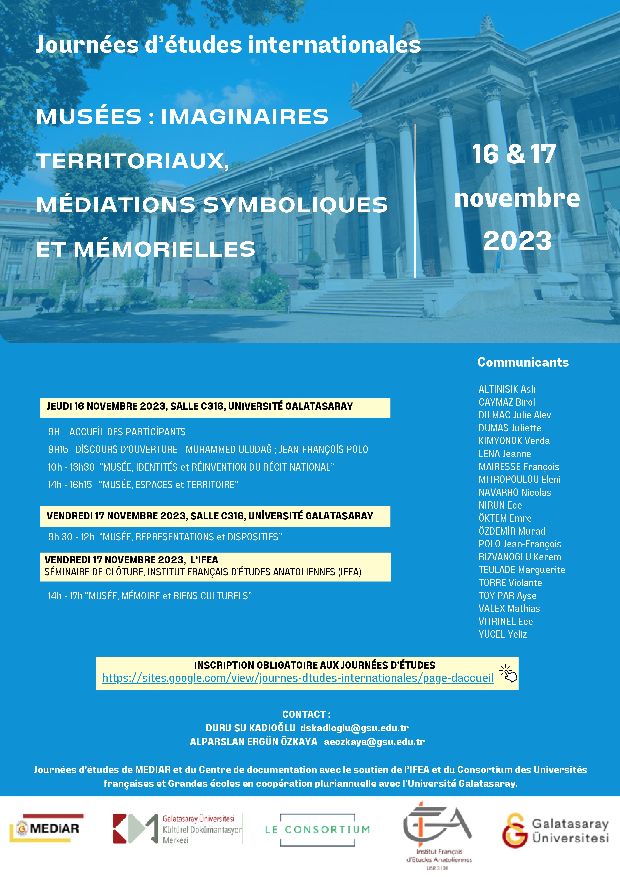 Journées d’études internationales - Musées : imaginaires territoriaux, médiations symboliques et mémorielles