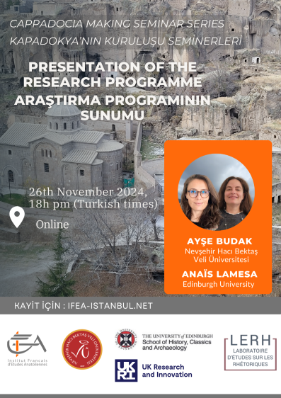 Seminar series - Cappadocia Making: Between Territories and Landscapes of Güzelyurt, Sivrihisar, Akyamaç and Their Surroundings
