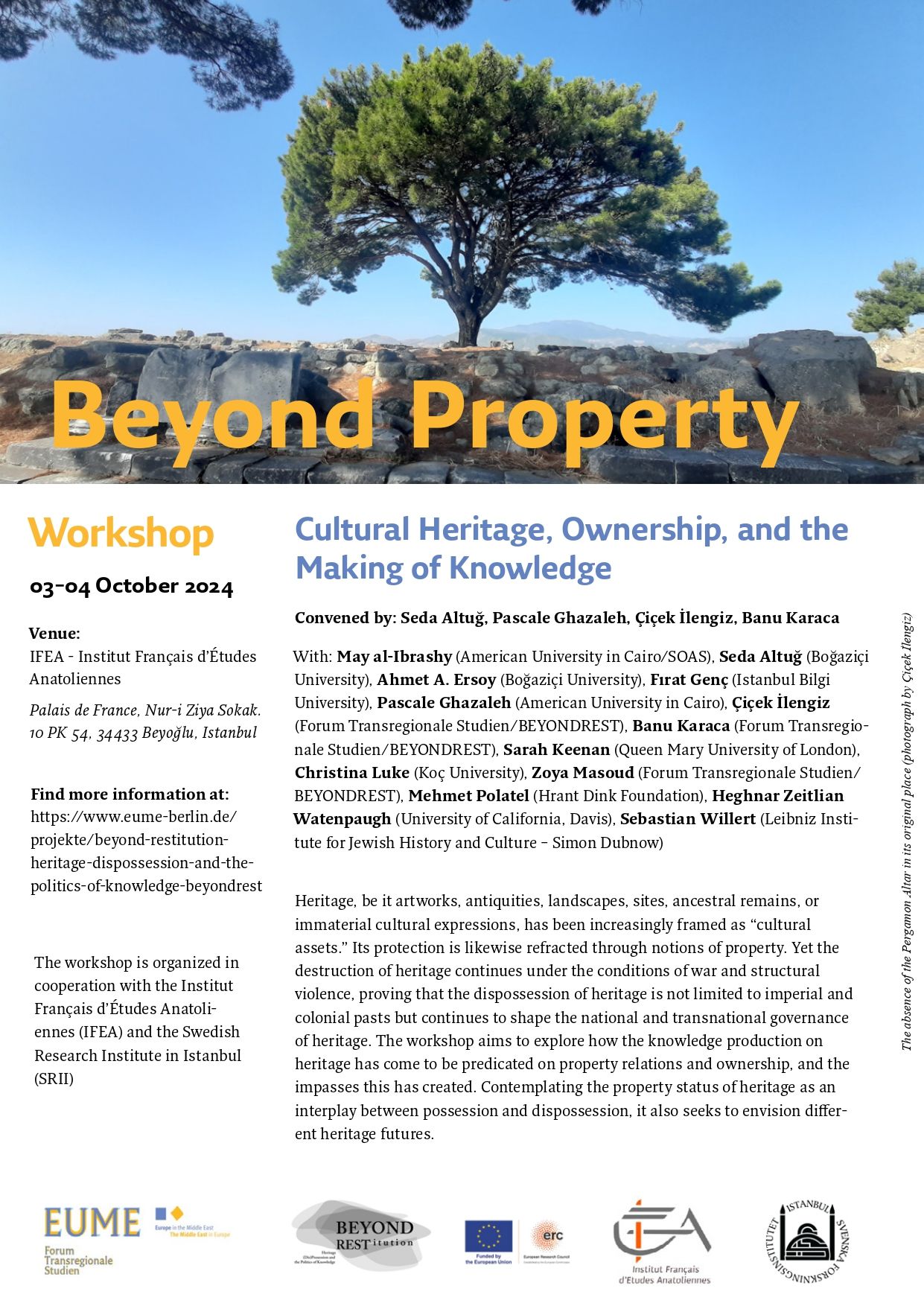 Workshop - Beyond Property - Cultural Heritage, Ownership, and the Making of Knowledge