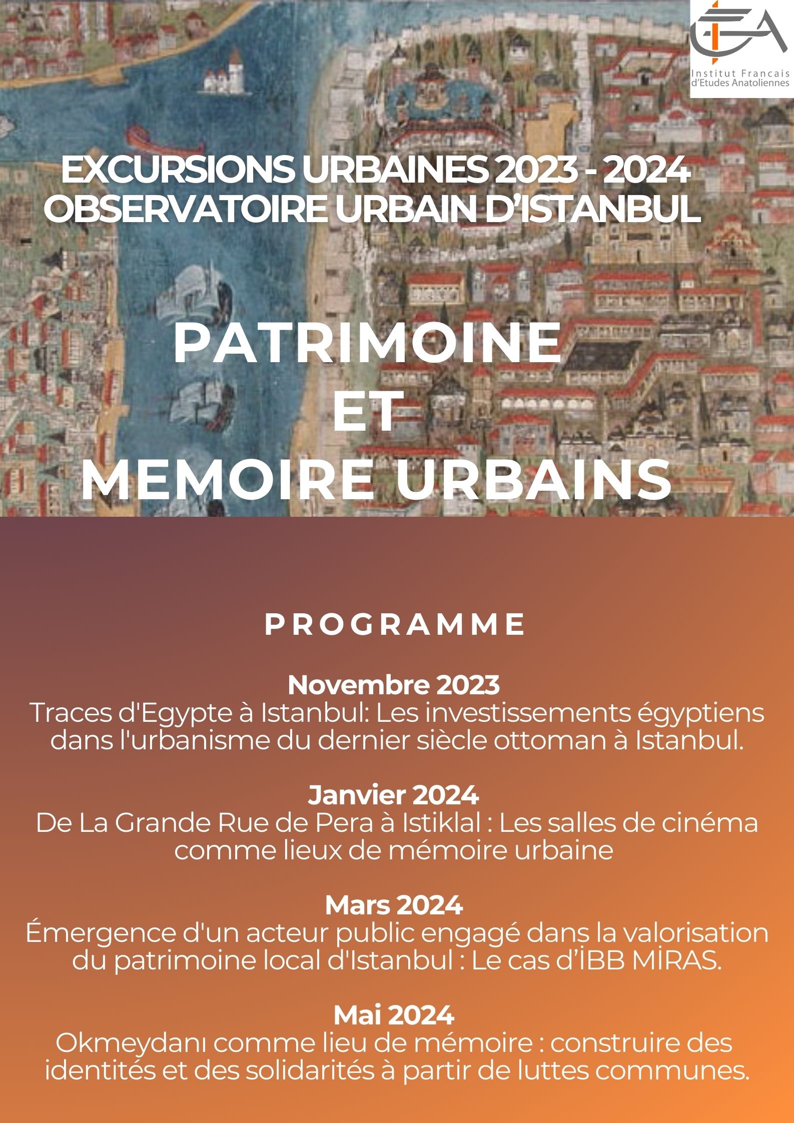Cycle d’excursions urbaines 2023-2024 - Patrimoine et mémoire urbains