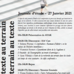 Journée d'étude - Du texte au terrain, du terrain au texte