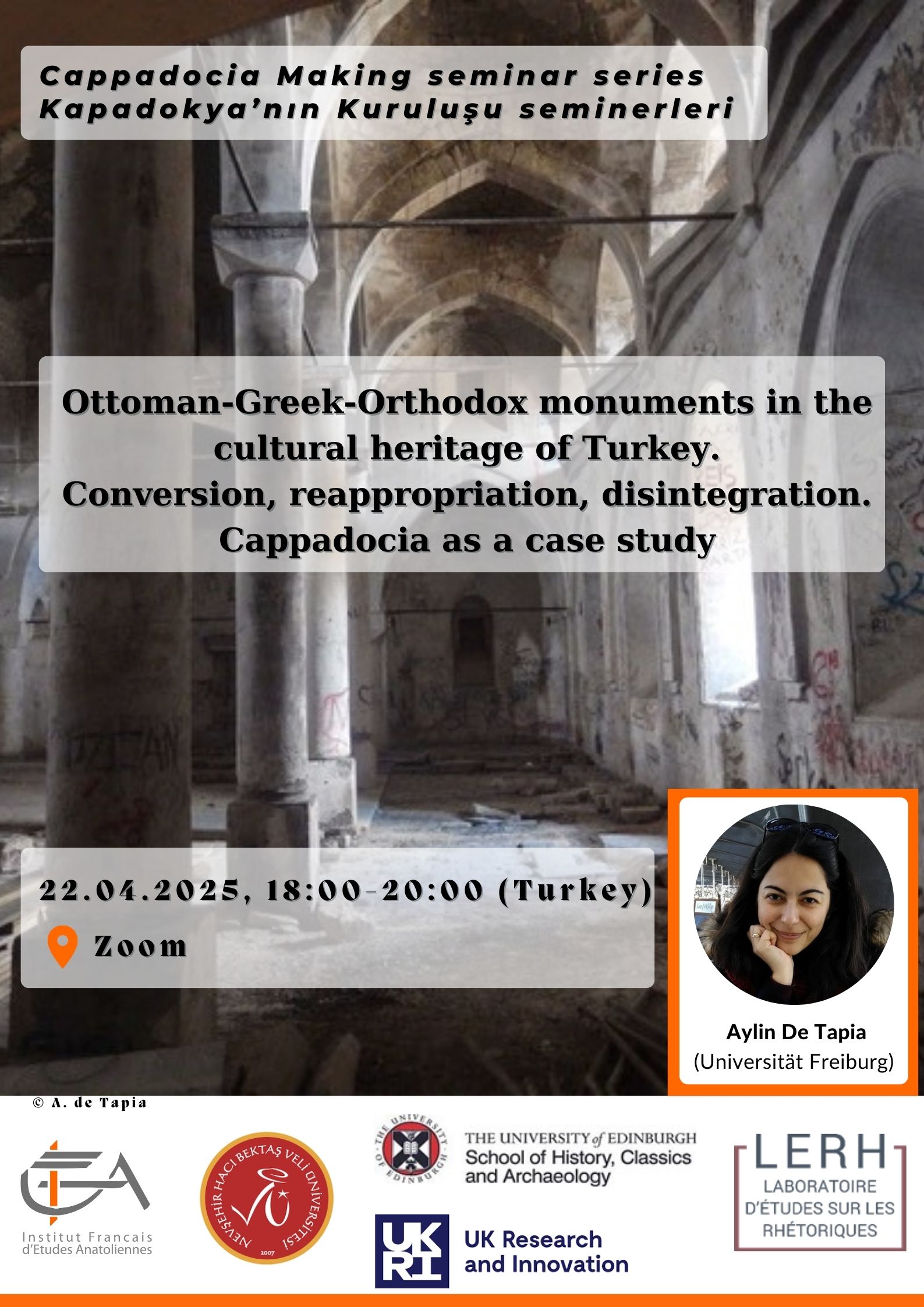 Seminar Series - Cappadocia Making: Between Territories and Landscapes of Güzelyurt, Sivrihisar, Akyamaç and Their Surroundings