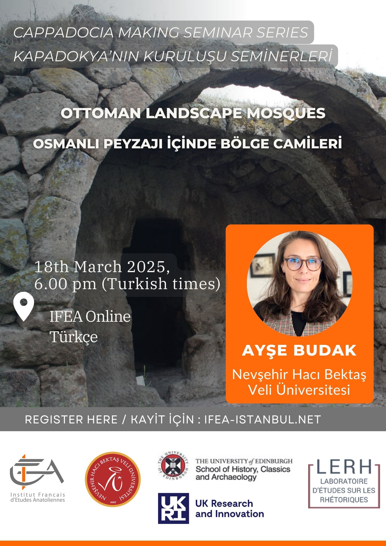 Seminer - Kapadokya’nın Kuruluşu: Güzelyurt, Sivrihisar, Akyamaç ve Çevresinde Bölgeler ve Peyzajlar Arasında (dikkat: program güncellendi)