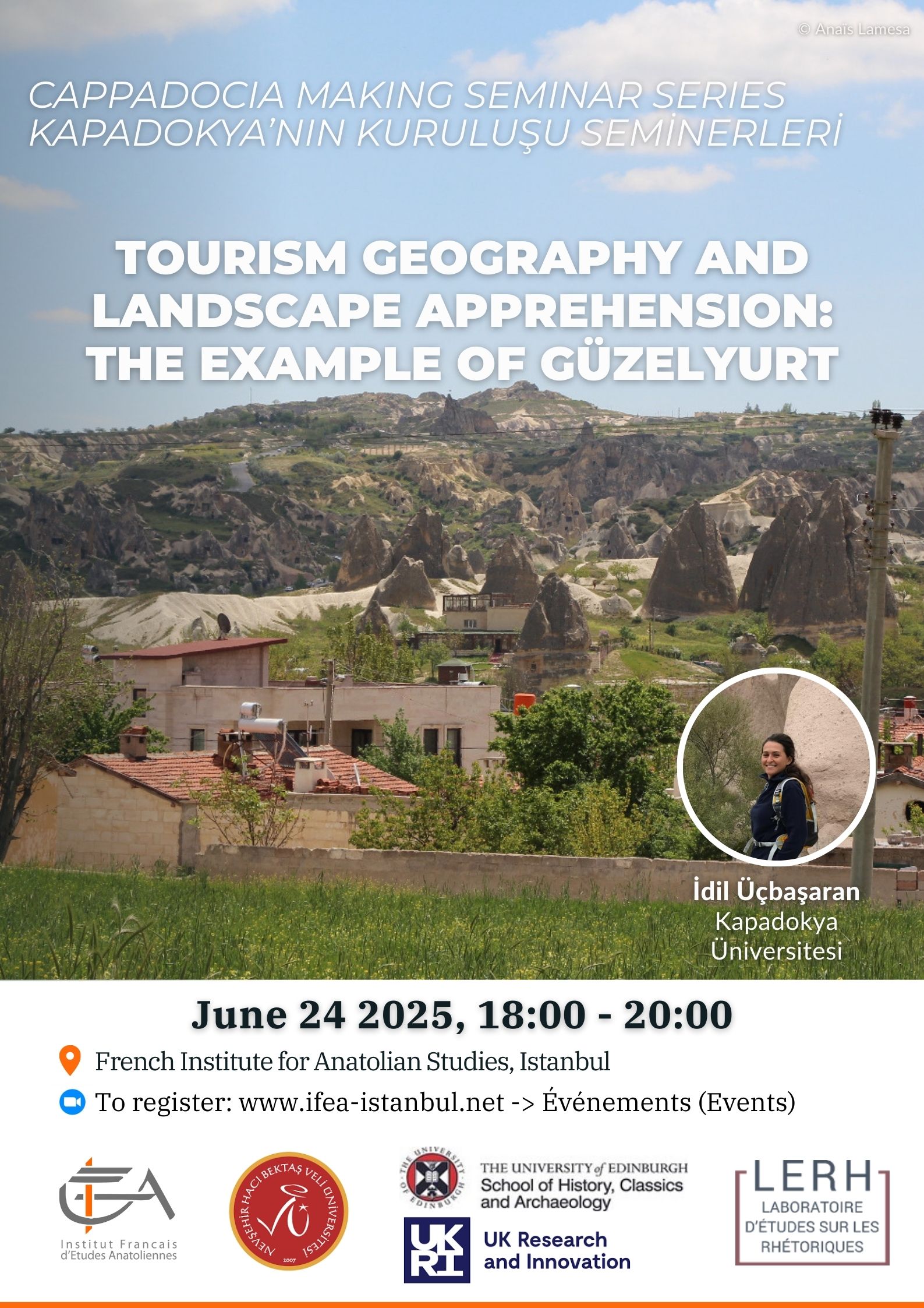 Cappadocia Making Seminar Series - Tourism geography and landscape apprehension: the example of Güzelyurt