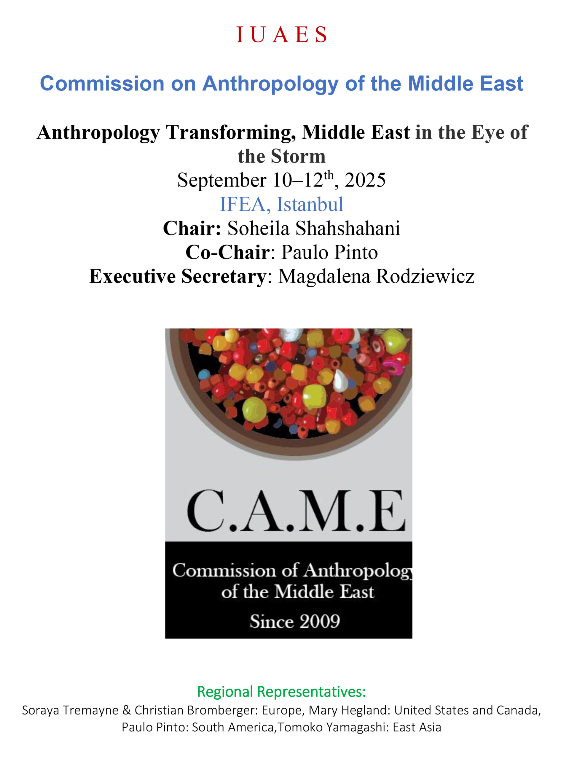I U A E S Commission on Anthropology of the Middle East  Anthropology Transforming, Middle East in Tension