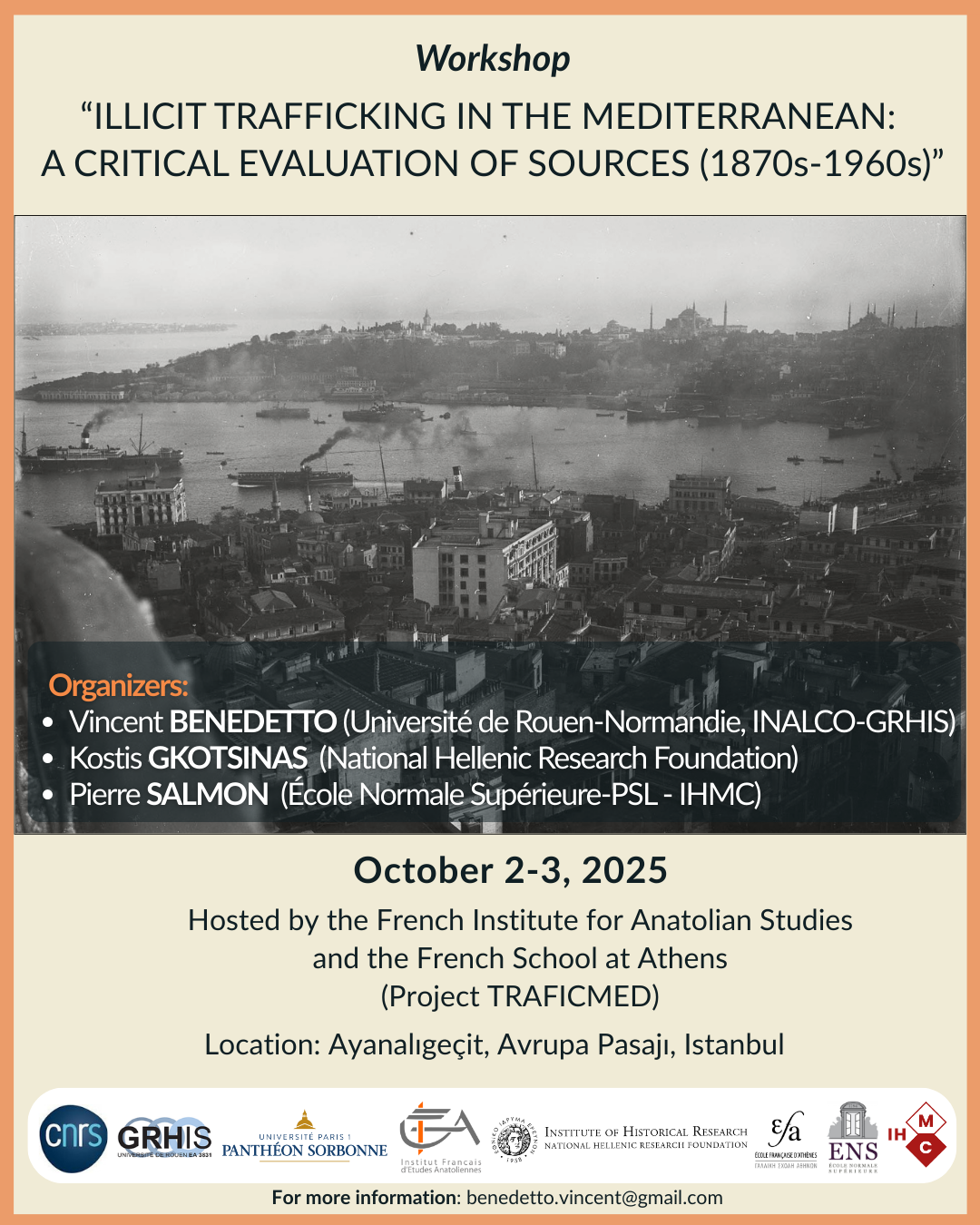 Workshop: Illicit trafficking in the Mediterranean: a critical evaluation of sources (1870s-1960s)