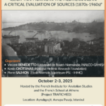 Workshop: Illicit trafficking in the Mediterranean: a critical evaluation of sources (1870s-1960s)