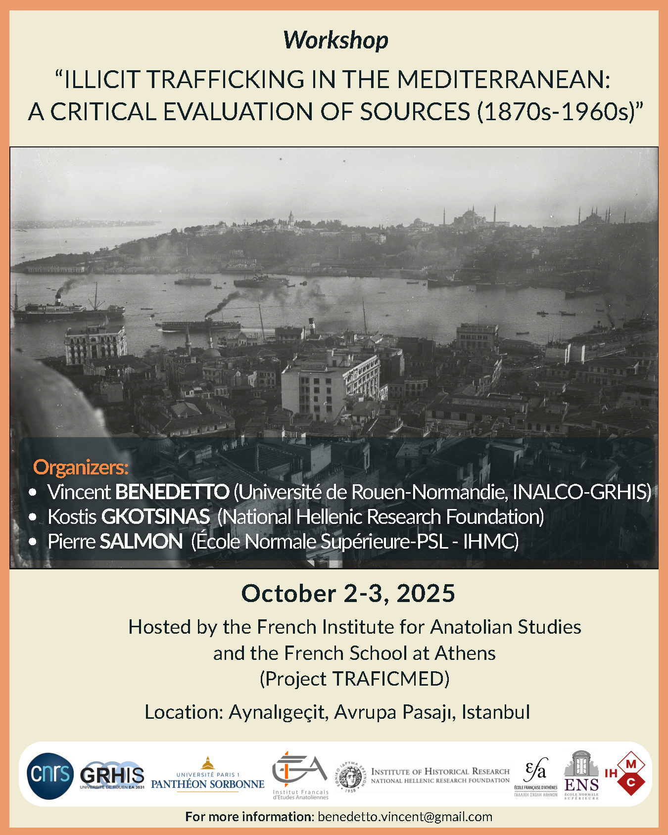 Workshop: Illicit trafficking in the Mediterranean: a critical evaluation of sources (1870s-1960s)