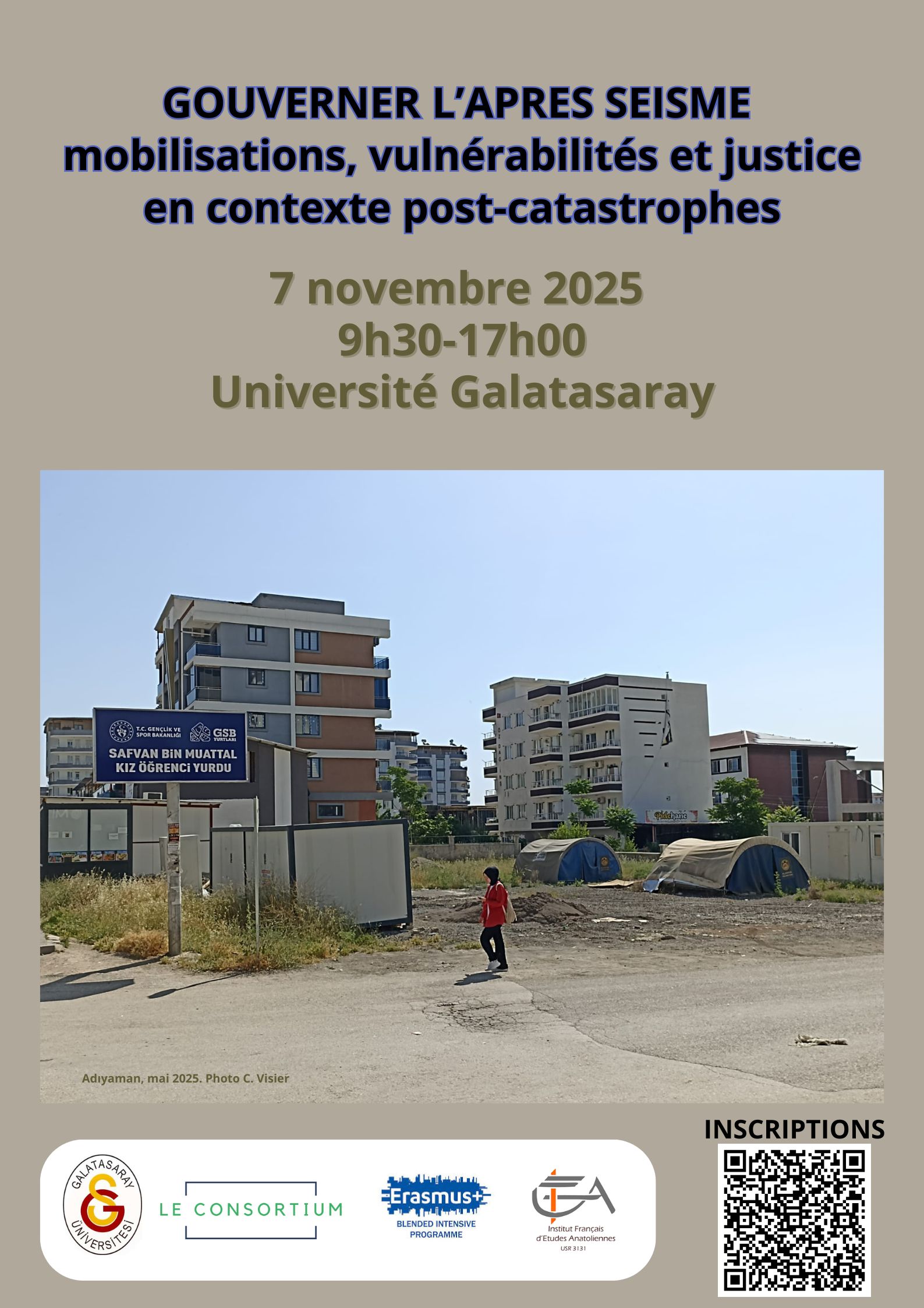 Journée d'étude – Istanbul 2025 / Gouverner l'après séisme : mobilisations, vulnérabilités et justice en contexte pos-catastrophes