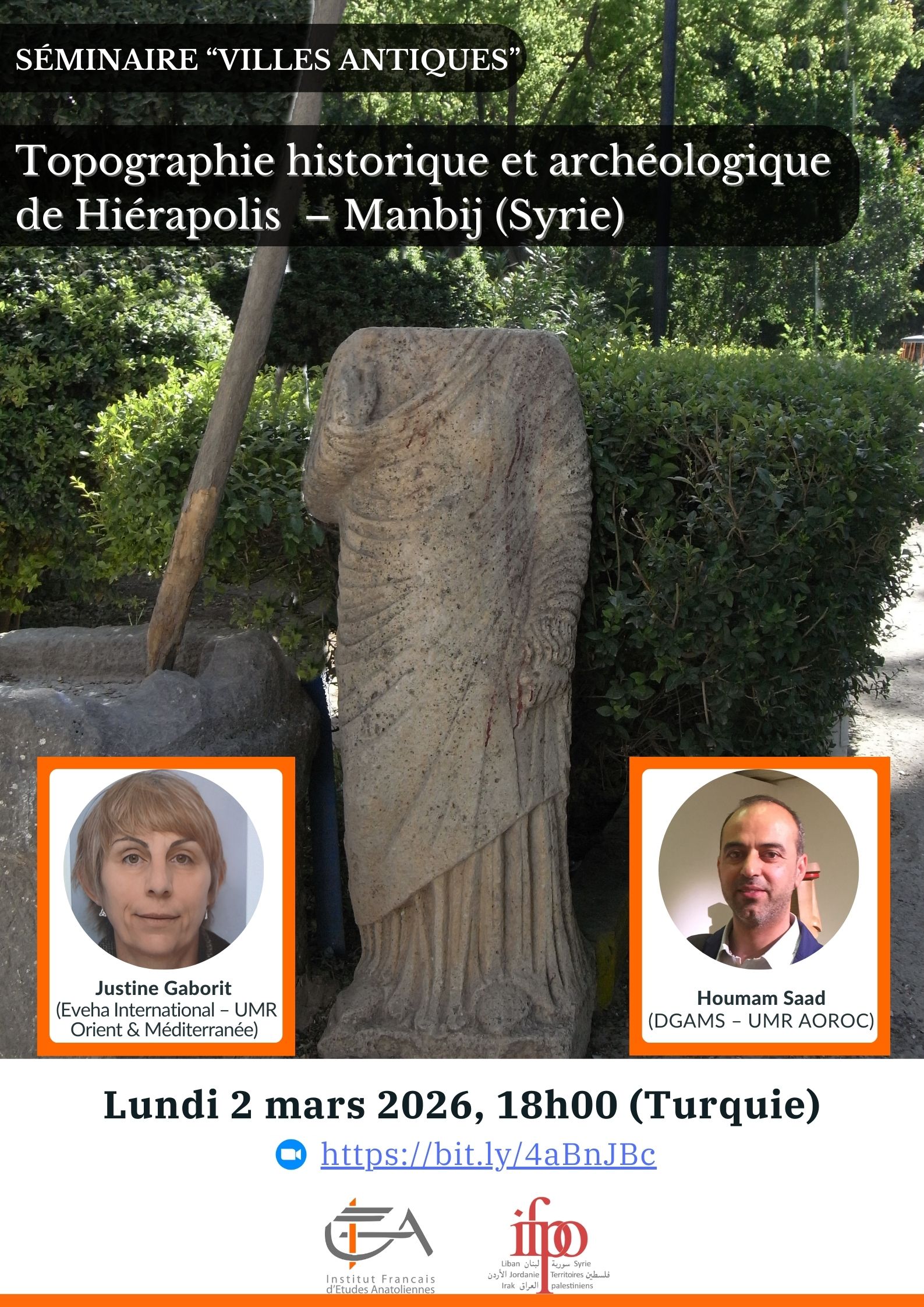 Séminaire "Villes antiques" - Topographie historique et archéologique de Hiérapolis  – Manbij (Syrie)