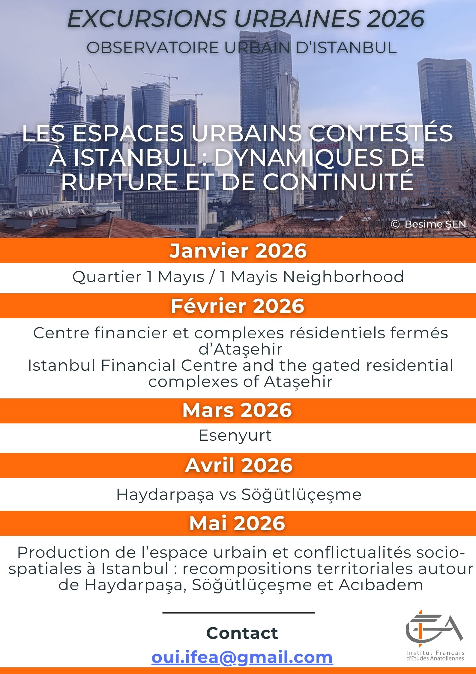 Excursion Urbaine #3 : Production de l’espace urbain et conflictualités socio-spatiales à Istanbul : recompositions territoriales autour de Haydarpaşa, Söğütlüçeşme et Acıbadem