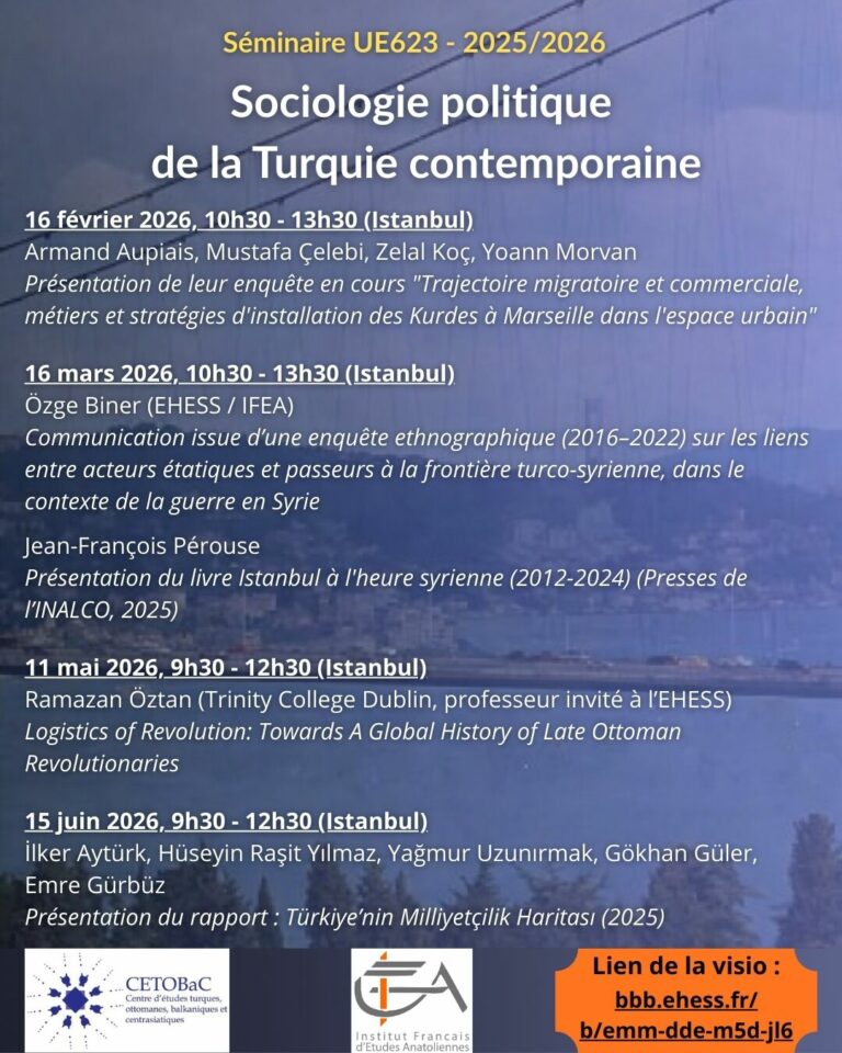 Sociologie politique de la Turquie contemporaine / Logistics of Revolution: Towards A Global History of Late Ottoman Revolutionaries