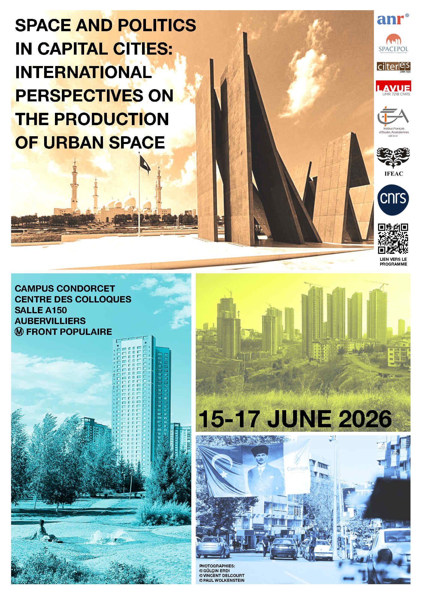 Colloque - Space and politics in capital cities: international perspectives on the production of urban space