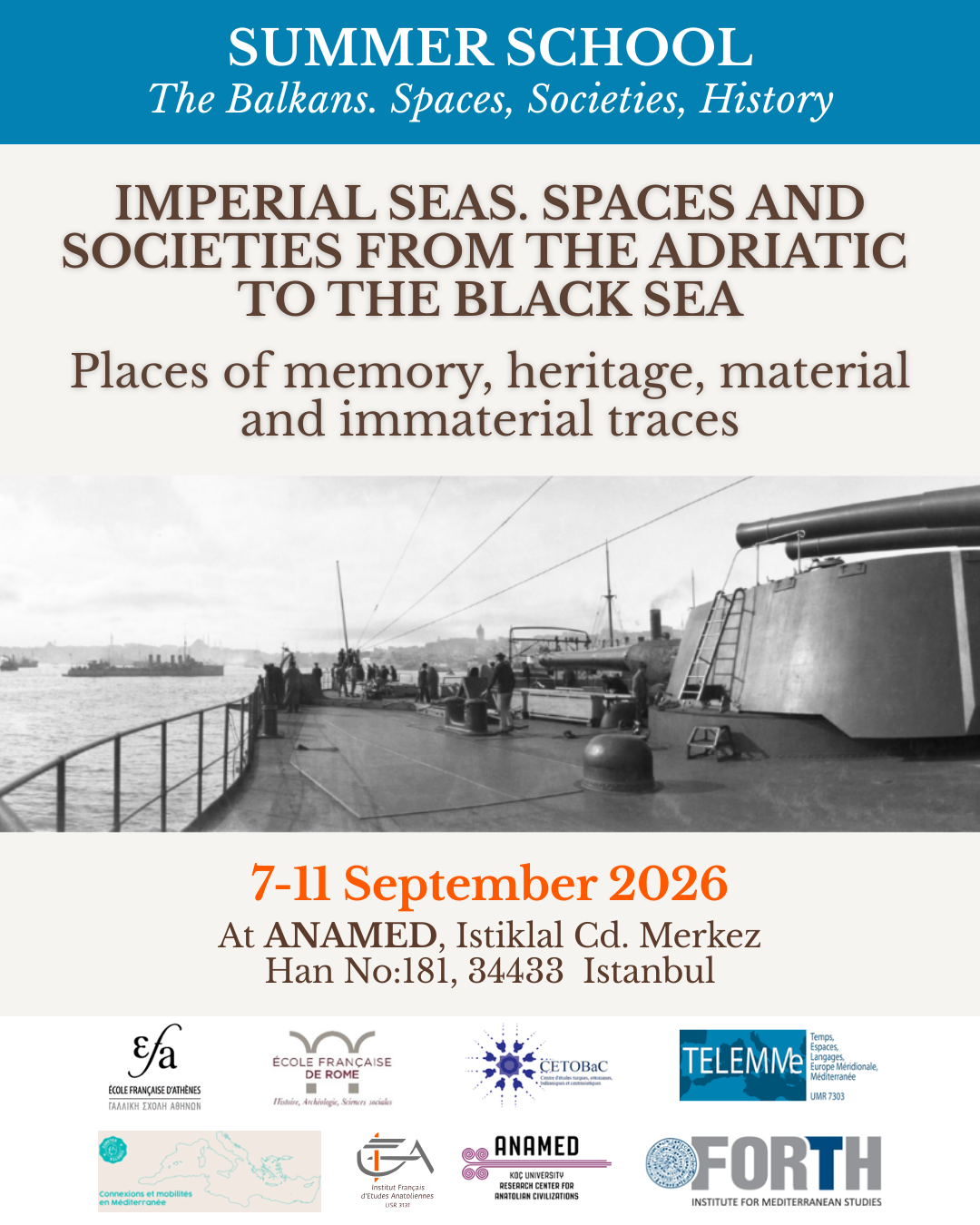 Doctoral Training Workshop - IMPERIAL SEAS. SPACES AND SOCIETIES FROM THE ADRIATIC TO THE BLACK SEA. Places of memory, heritage, material and immaterial traces