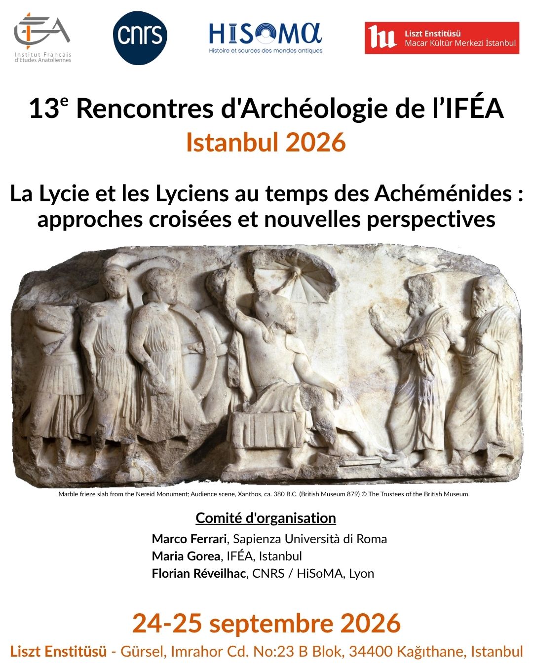 13e Rencontres d'Archéologie de l’IFÉA Istanbul 2026